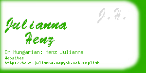 julianna henz business card